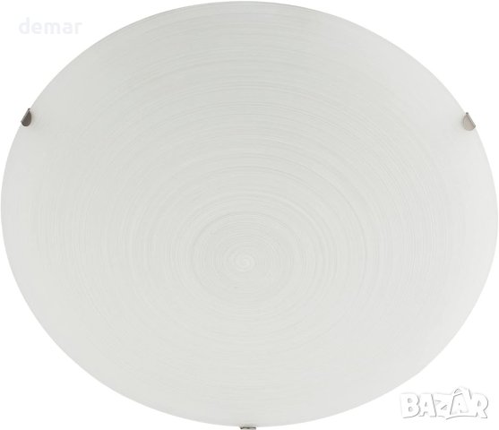 Традиционно матирано бяло 30 см стъклено таванно осветление| 2 x E27 |, снимка 3 - Лампи за таван - 43143679