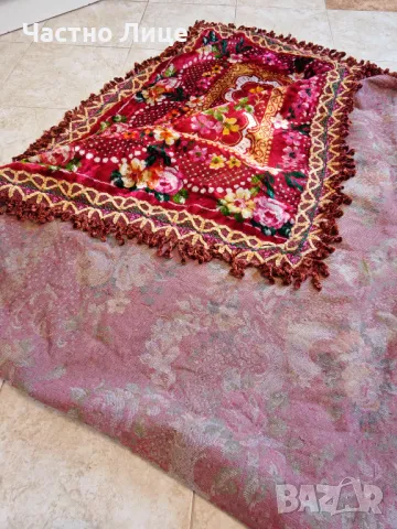 Голяма Плюшена Покривка Покривало за Спалня с Ресни 240/190 см Неизползвана, снимка 4 - Декорация за дома - 50188911