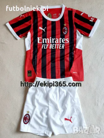 AC Milan титулярен детски футболен екип 2024/25