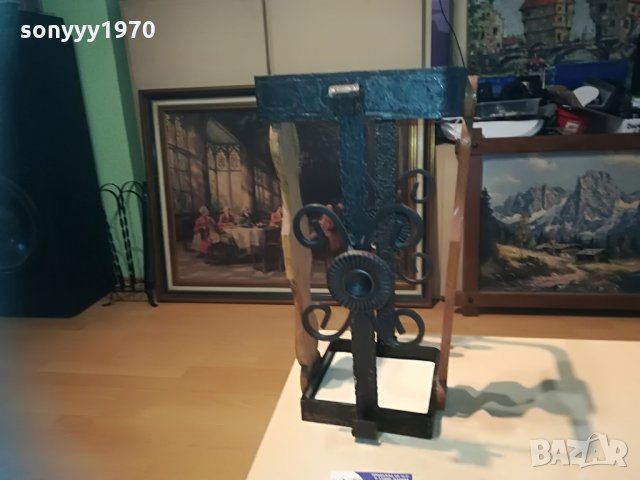 стоика за чадъри-дърво и метал-внос германия 42х27х23см, снимка 12 - Колекции - 28896081