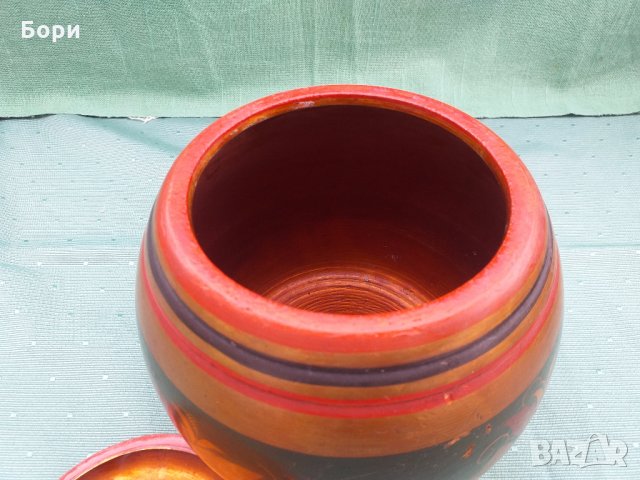 Дървена кръгла голяма кутия, снимка 5 - Други - 32671457