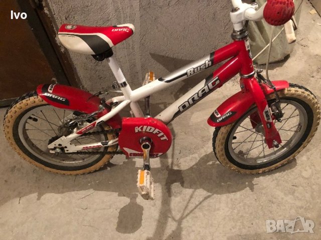 Продавам детско колело Drag Rush 14 цола, снимка 4 - Детски велосипеди, триколки и коли - 36729537