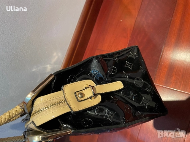 Дамска чанта естествен лак, снимка 10 - Чанти - 51921992