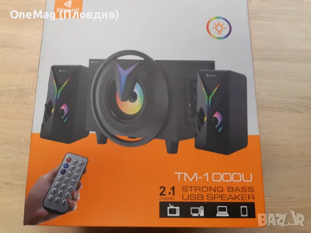 Kisonli тонколони с буфер / bluetooth /3,5мм жак / SD card / флашка