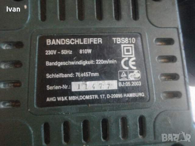 ЗА ЧАСТИ/ЗА РЕМОНТ-Лентов Шлайф-Немски-600W-720W-760W-810W-DURO/Top Craft/Tolimor/T.I.P., снимка 12 - Други инструменти - 37358922