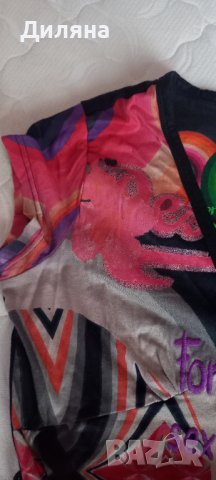 Блузи с къс ръкав Desigual L, снимка 3 - Тениски - 39006708