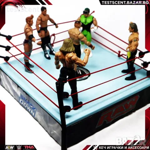 Ринг за играчки 2007 JAKKS PACIFIC WWE WORLD WRESTLING RAW SMACKDOWN ARMAGEDDON RING