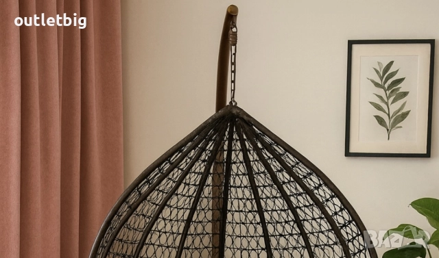 Градинска висяща люлка тип гнездо,яйце–Промоция!, снимка 3 - Градински мебели, декорация  - 52305341