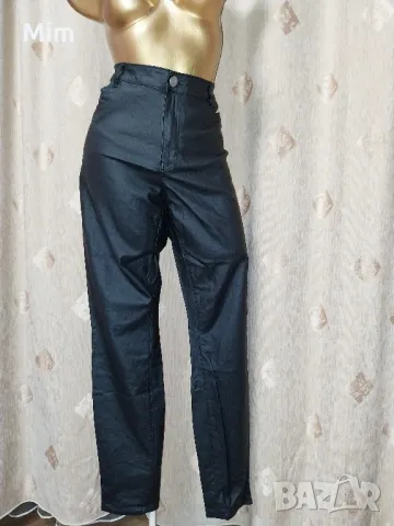 JUNAROSE 48 Черен еластичен панталон/ промазка/, снимка 5 - Панталони - 48777452