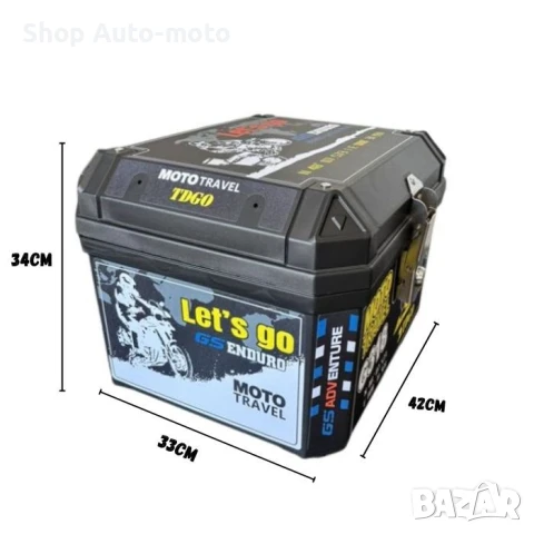 Куфар за мотор Automat, Цветен, 45L, Водоустойчив, снимка 4 - Аксесоари и консумативи - 50800591