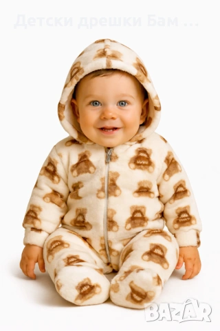 Бебешки пухкав гащеризон с мечета 