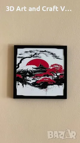 Релефна картина Японски пейзаж