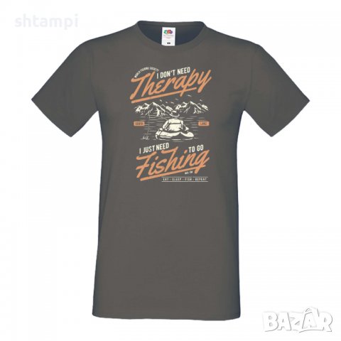 Мъжка тениска Fishing Therapy,Риболовна терапия,Рибар,Риболовец,Риба,Изненада,Подарък,Празник , снимка 10 - Тениски - 36812098