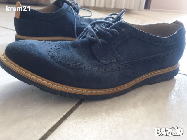 Clarks Gambeson Navy Suede мъжки обувки номер 42, снимка 10 - Официални обувки - 43532400