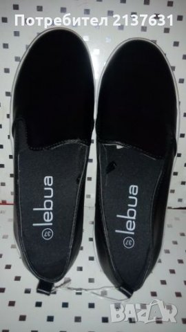 НОВИ ! Спортни кожени черни обувки N 37 , снимка 2 - Дамски ежедневни обувки - 26619787