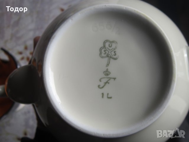 Уникален порцеланов чайник кана Арт Деко , снимка 4 - Други - 27561044