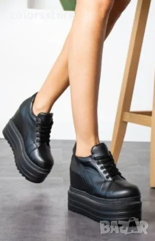 Кецове на платформа - черни - SJN56