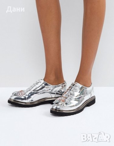 Дамски обувки ASOS - MAYFLOWER  Embellished Flat Shoes, снимка 5 - Дамски елегантни обувки - 26638206