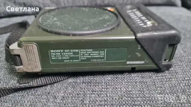 Ретро радио Sony ICF-S75W, снимка 6 - Радиокасетофони, транзистори - 49979869