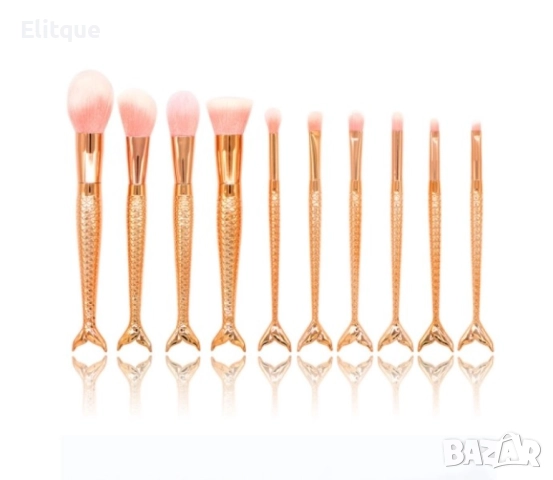 Десет чудесни четки за грим с дръжка тип русалка в два варианта HZS62, снимка 4 - Други - 52820416