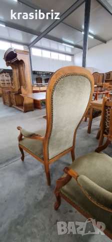 Барокови кресла с плюш Германия-ОБЯВЕНАТА ЦЕНА Е ЗА БРОЙ!, снимка 4 - Столове - 35014397