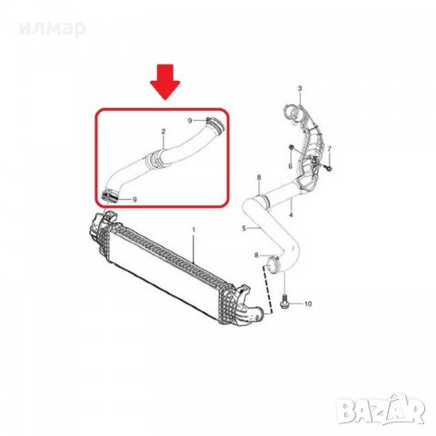 30792127 Маркуч за турбото за Волво V70 ,S80 -2.0d, снимка 3 - Части - 26355096