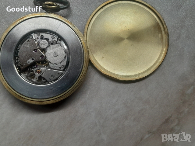 Джобен часовник Junghans "Astra",Юнгханс,17jewels,за ремонт , снимка 2 - Антикварни и старинни предмети - 53427528