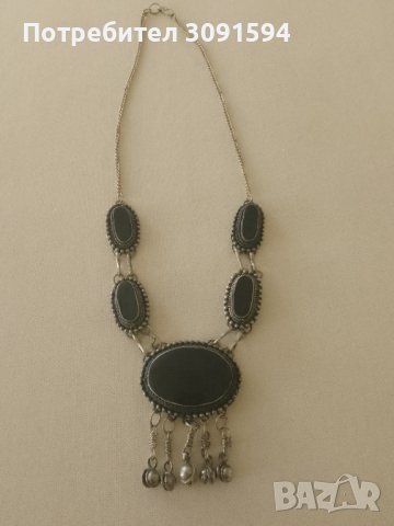 Възрожденско колие с ШЛИФОВАН ЧЕРЕН ахат, снимка 10 - Антикварни и старинни предмети - 43625694