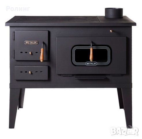  Готварска печка Михайлов - модел ЛУДОГОРИЕ с подвижен чугунен плот