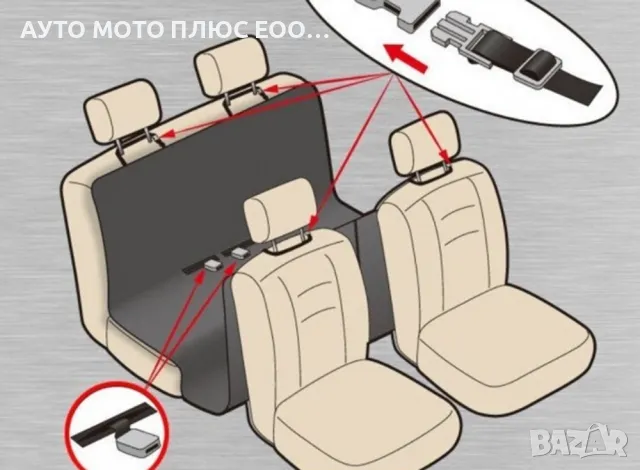Защитно покривало за автомобилни седалки за Домашни любимци., снимка 3 - Аксесоари и консумативи - 48179085