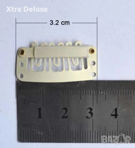 Клипси/щипки/фиби за екстеншъни/коси/перуки - 3.2см, снимка 2 - Аксесоари за коса - 52800389