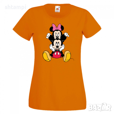 Дамска тениска Mickey & Minnie 3 Мини Маус,Микки Маус.Подарък,Изненада,, снимка 6 - Тениски - 36526206