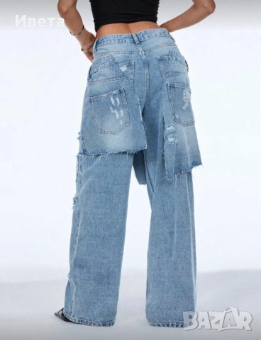 Дамски екстравагантни дънки, снимка 2 - Дънки - 52818140