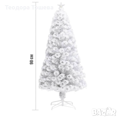 Изкуствена коледна елха бяла, снимка 3 - Декорация за дома - 52341962