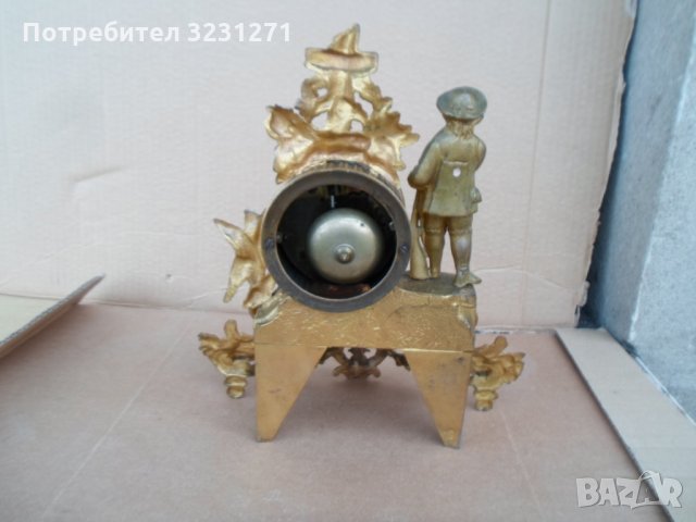 Старинен френски каминен/бодуарен часовник-работещ, снимка 5 - Антикварни и старинни предмети - 34946431