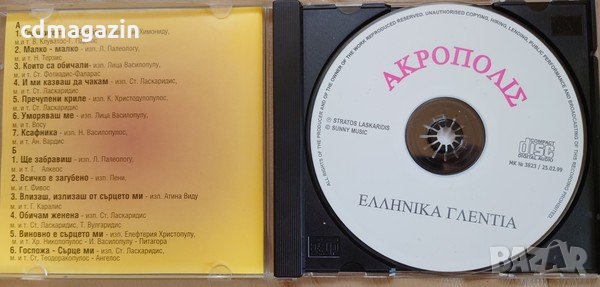 Компакт дискове CD Greece Hits / Ακρόπολη / EЛЛНNIКА ГЛЕNТIА, снимка 3 - CD дискове - 32341030