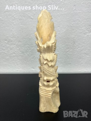 Азиатска ръчно резбована фигура от кост. №5022, снимка 6 - Колекции - 44104723