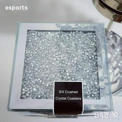 Луксозни огледални подложки за сервиране комплект от 4 сет стъкло  coaster coasters, снимка 8 - Прибори за хранене, готвене и сервиране - 32927090