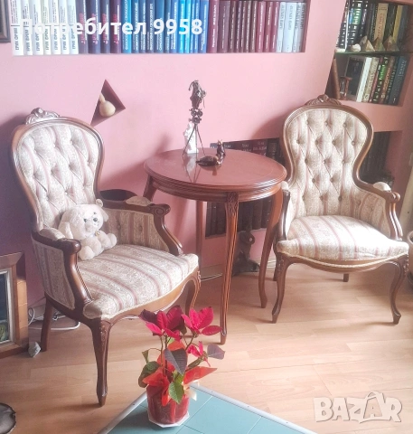 Старинен автентичен сет за хол, снимка 5 - Антикварни и старинни предмети - 53389308