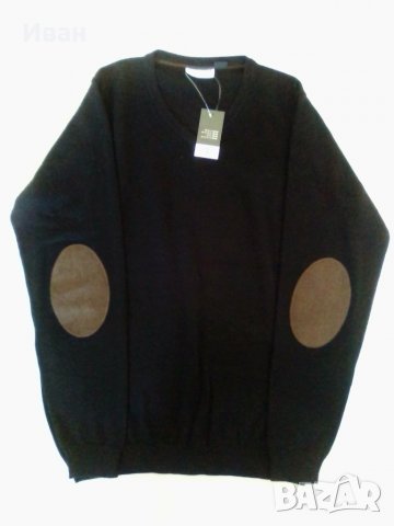 Мъжки пуловер Nobel League, размер L, 52-54 EUR, черен - напълно нов - само по телефон!, снимка 1 - Пуловери - 36947466