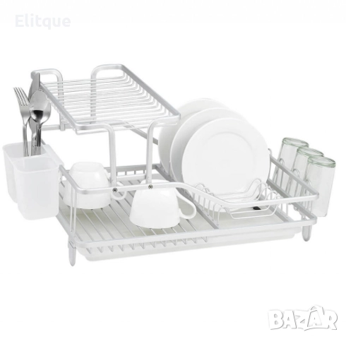 Сушилник за съдове 2 нива Luigi Ferrero НЕРЪЖДАЕМА СТОМАНА, снимка 5 - Други стоки за дома - 52832766