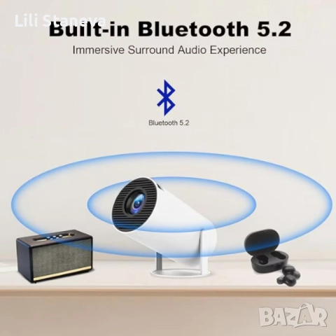 Преносим мини проектор,Android 11,HDMI връзка,USB,AV, Audio jack3.5mm,ротация на 180 градуса. , снимка 13 - Друга електроника - 51772423
