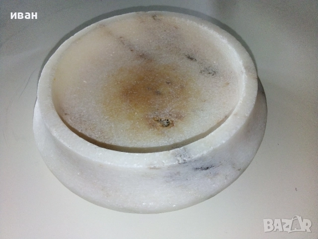 Комплект стари мраморна ваза + пепелник, снимка 7 - Антикварни и старинни предмети - 52921156