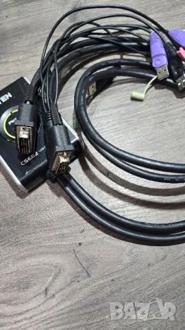 Устройство за използване на два компютъра с един монитор KVM, снимка 12 - Геймърски - 49810616
