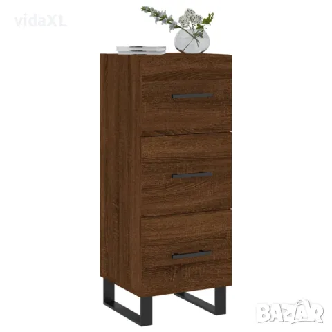 vidaXL Сайдборд, кафяв дъб, 34,5x34x90 см, инженерно дърво(SKU:828635), снимка 3 - Други - 49524648