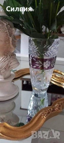 Кристална ваза , снимка 5 - Вази - 52632259