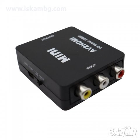 AV към HDMI адаптер конвертор преобразовател на видео и аудио - КОД 3718, снимка 4 - Друга електроника - 37162369