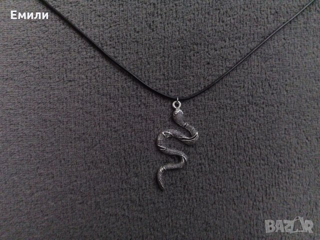 Колие с висулка змия, снимка 3 - Колиета, медальони, синджири - 35545168