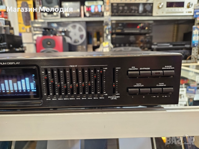 Еквалайзер Conrad Audio TE-980 В отлично техническо и визуално състояние. Стерео графичен еквалайзер, снимка 5 - Еквалайзери - 52810145