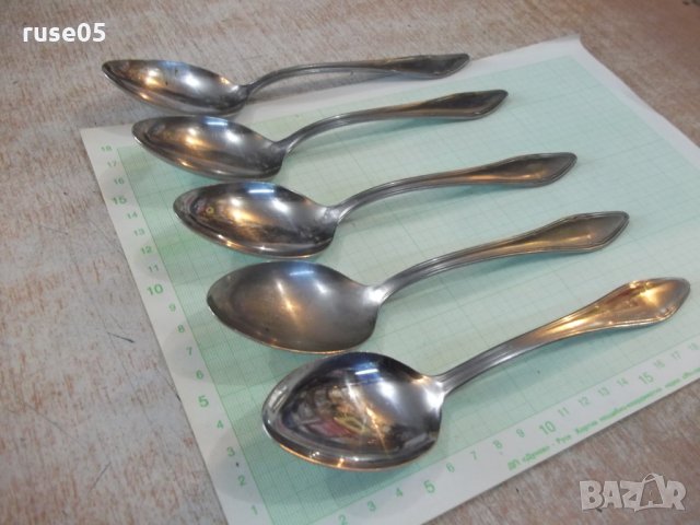 Лот от 5 бр. лъжици от завод "П. Денев", снимка 3 - Други ценни предмети - 28405583